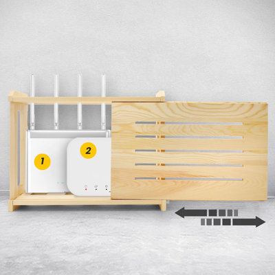 Tablette en bois avec support mural