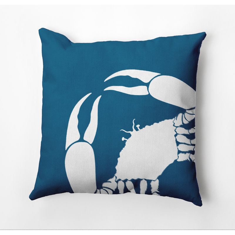 Beach Vacation Outdoor Reversible Throw Pillow, Teal, 16"x16"