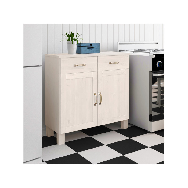 Flintwood 85cm Solid Wood Sideboard, White