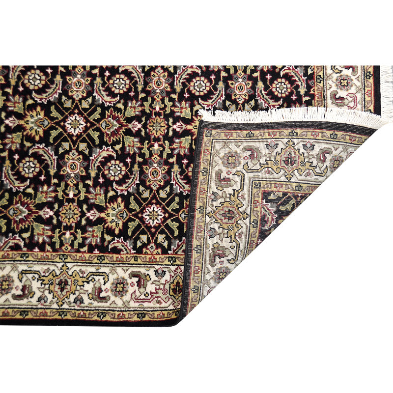 Wool Floral Area Rug, Rectangle 3' x 5'