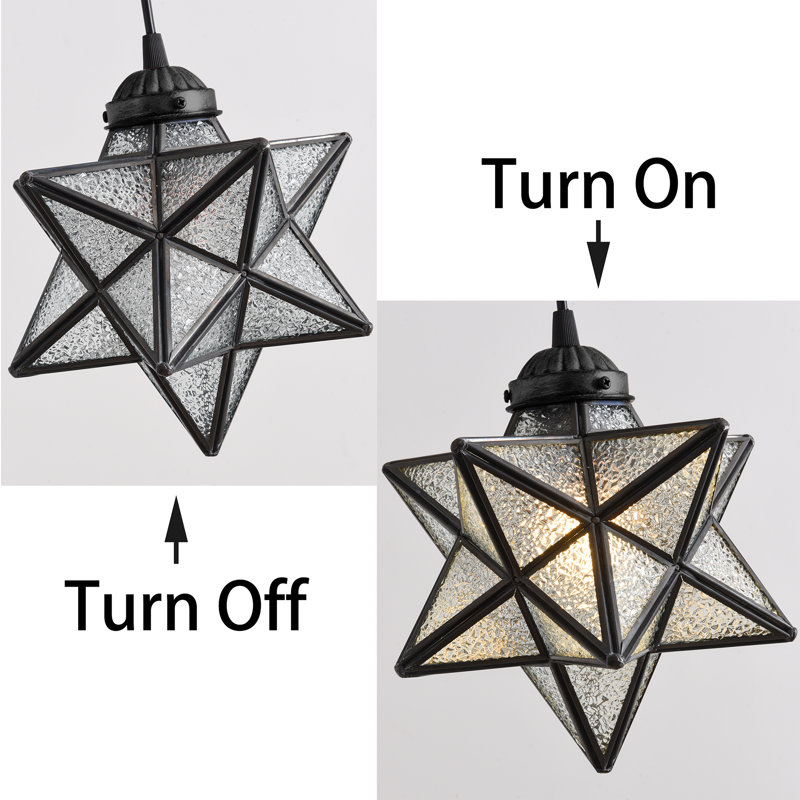 Lustres en verre avec ampoule chaude, À motifs