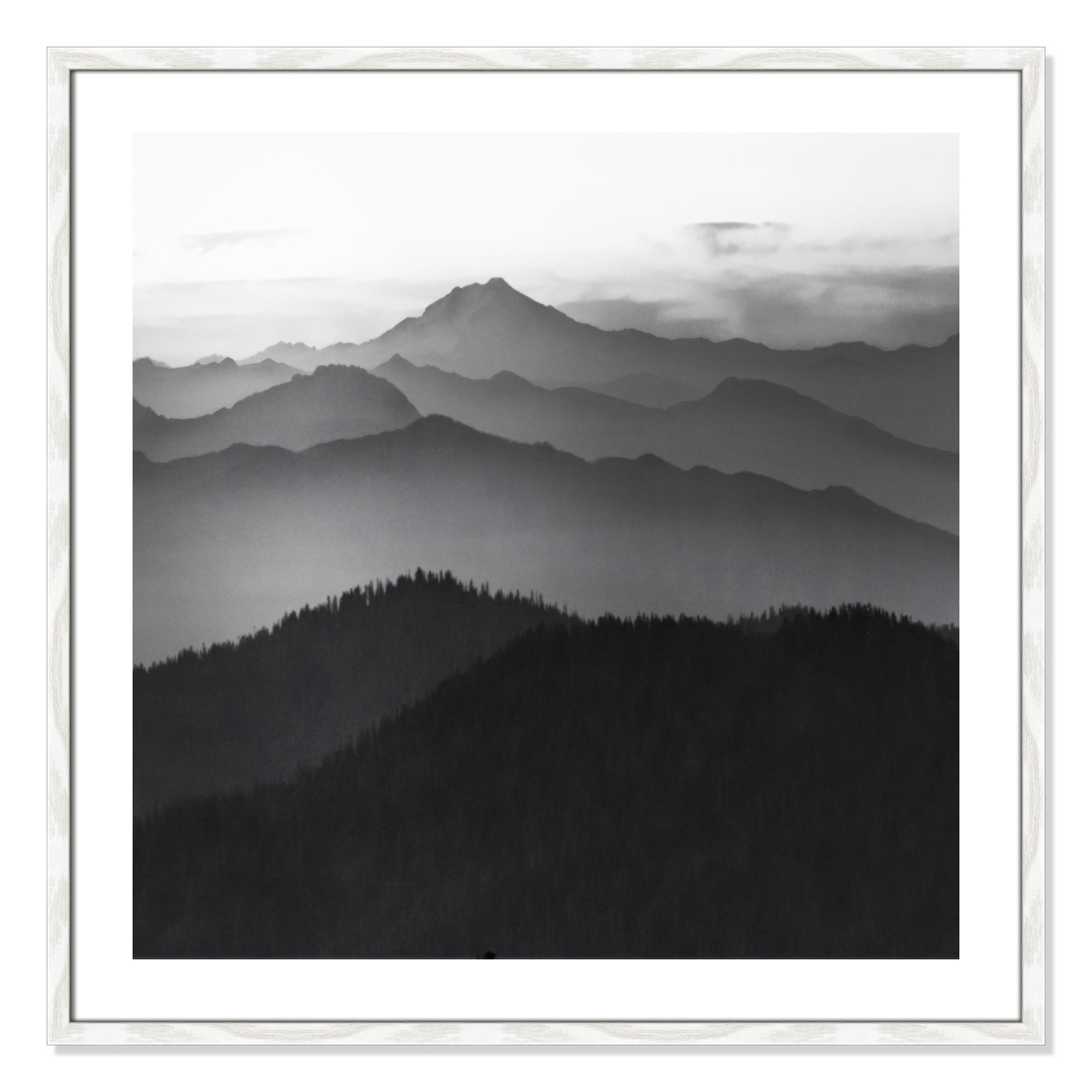 Cascades by Danita Delimont, White Framed, 32" H x 32" W x 0.75" D