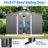 Storage Shed, 10X8 FT Outdoor Storage Shed,  Metal Foundation & Lockable Doors, Tool Shed For Garden, Patio, Backyard, Lawn, Grey