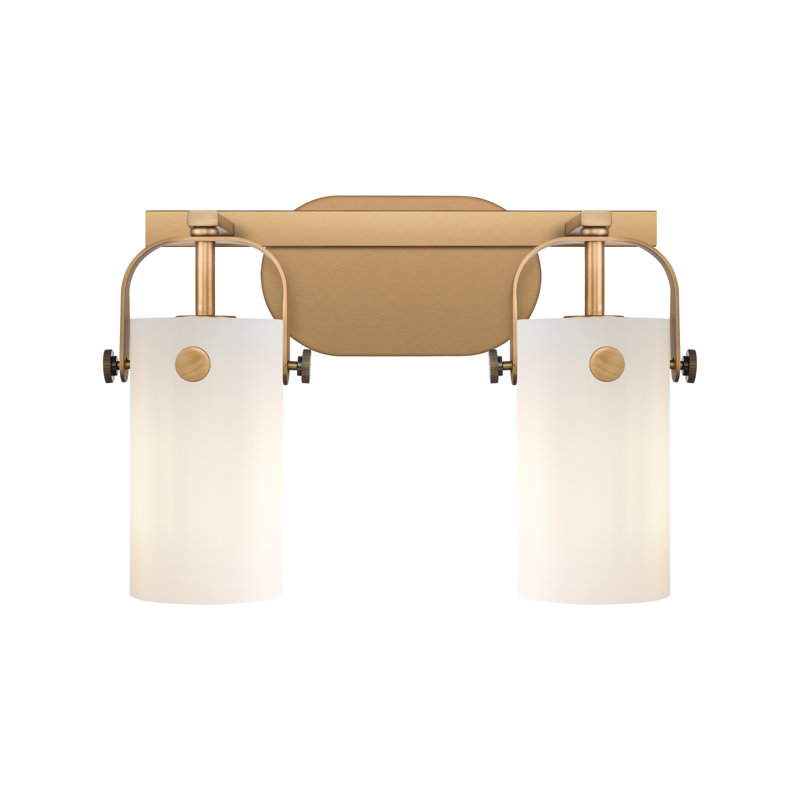 Éclairage pour meuble-lavabo mural 7 po Smethport, Blanc, Nickel satiné, H 7 po x l 3,88 po x P 3,88 po
