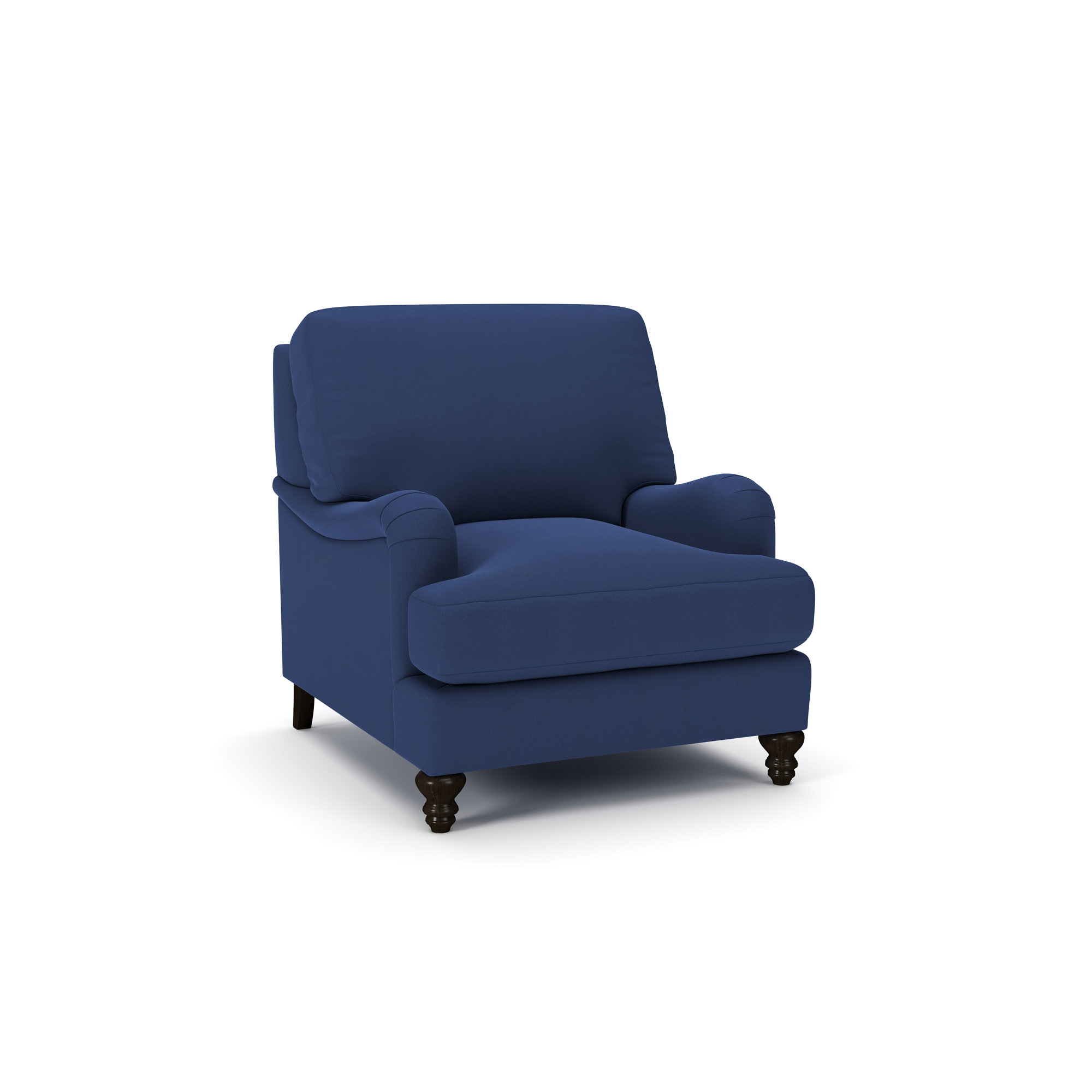 Walters Upholstered Armchair, Canvas Navy Sunbrella® Canvas
