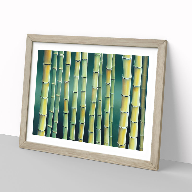 Dazzling Bamboo Forest - Framed Print, Oak Framed, 25cm H x 34cm W x 2cm D