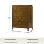 Commode à 4 tiroirs avec cadre en bois d'hévéa rond Roundwood Furniture Eldren