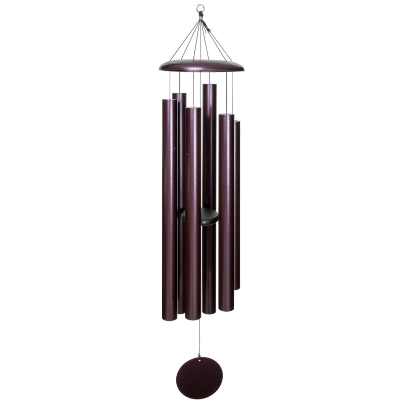44" Black Aluminum Contemporary Wind Chime