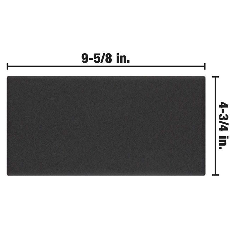 Carreau de plancher et de métro en porcelaine 4,75 "x 9,63" Piscina, Noir