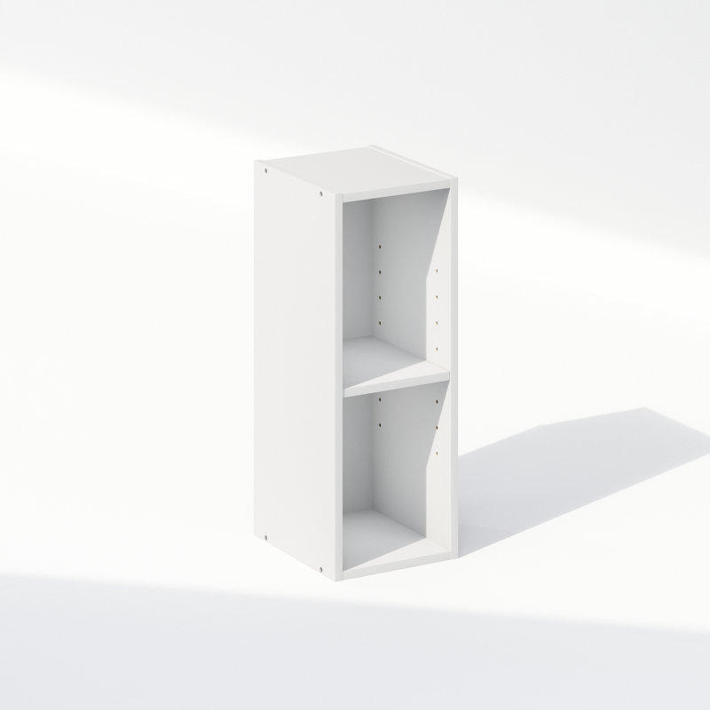 Shavon 2-Tier Multipurpose Clothing & Closet Storage Organizer Shelf, 10-Inch Width, White, 21.2" H x 7.9" W x 9.3" D