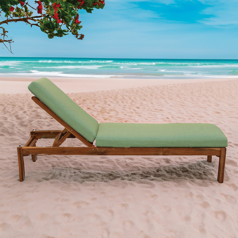 Coussin de chaise longue d'extérieur Tommy Bahama, résistant à l'eau et à la décoloration Sunbrella, L 26 po x L 77 po