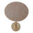 Elegant Metal Round Pedestal Drink Table with Stone Tabletop for Decorative Accents - Small Top End Table for Living Room or Kitchen Display - 25"-1166920771