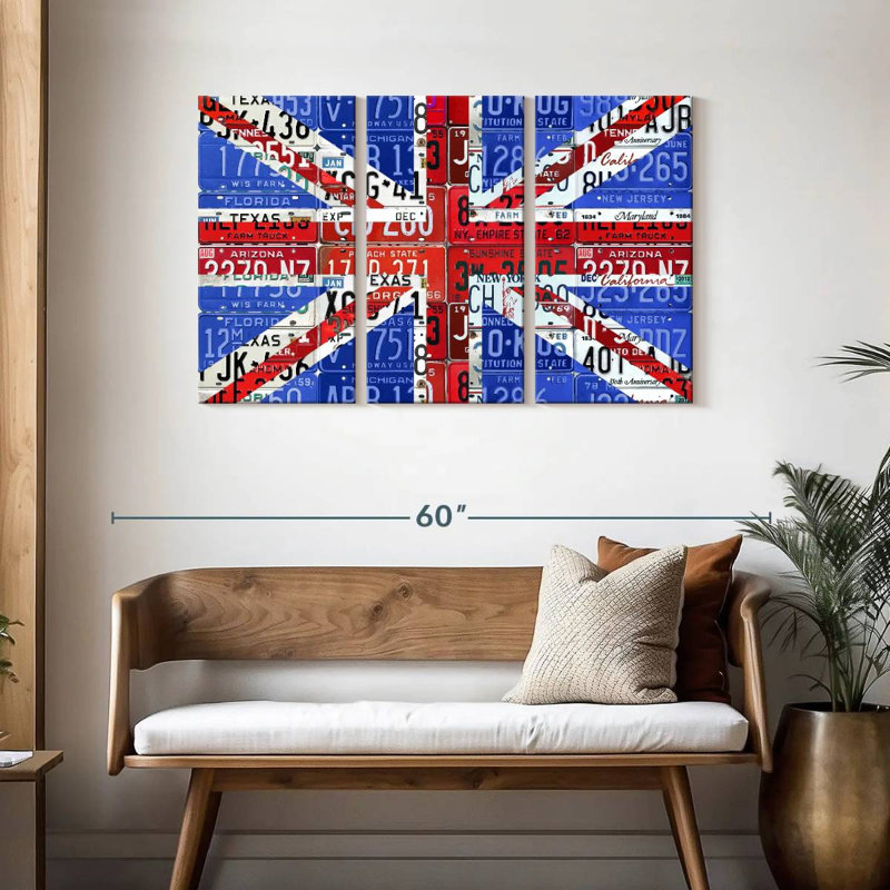UK Flag License Plate, 28" H x 45" W