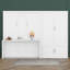Grand lit armoire mural en bois avec rangement intégré-1118363957