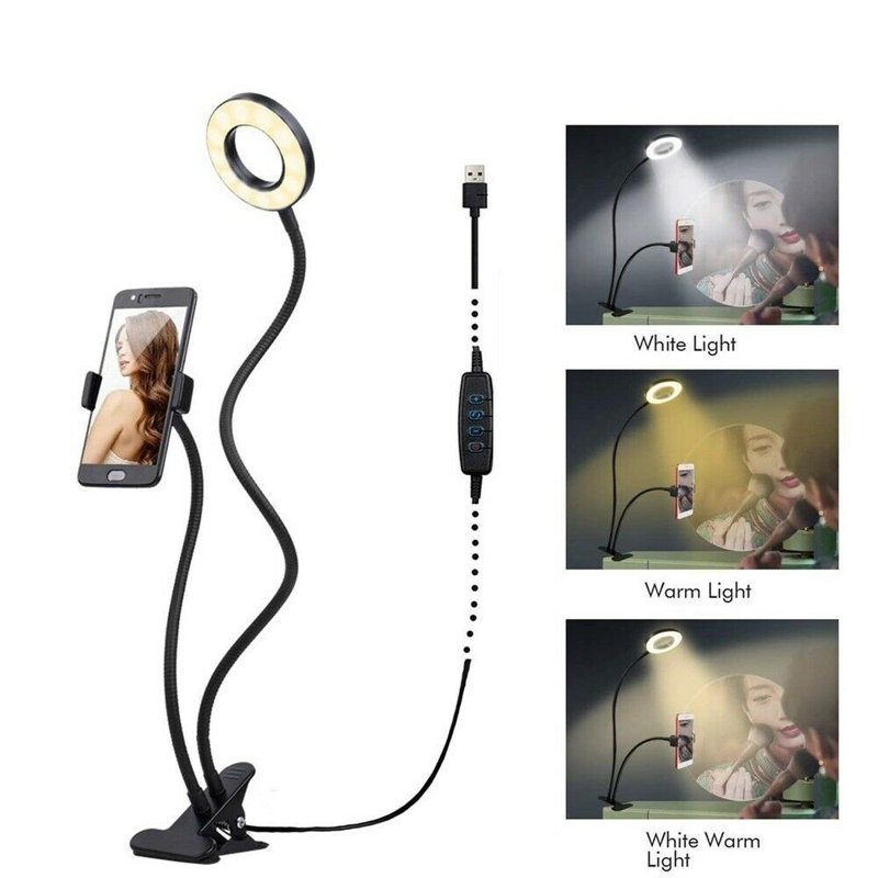 Système de fixation pour téléphone à DEL avec anneau lumineux