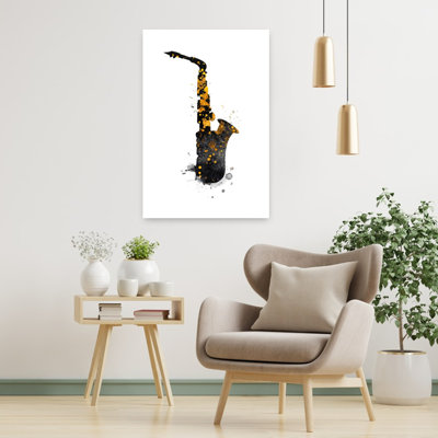 Jazz Saxophone Art Abstract Modern Wall Art