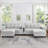 Modern Sectional Sofa 126" U-Shaped Sectional Sofa Modular Sectional Couch With Movable Storage Ottomans-912835121