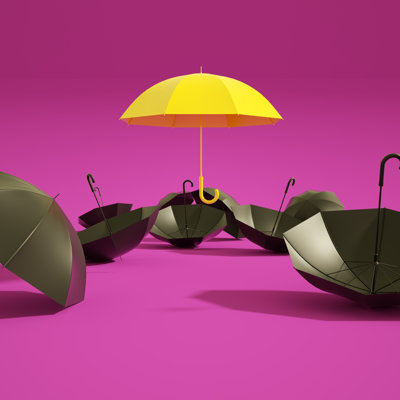Umbrella by VPanteon - Wrapped Canvas Print
