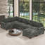 Canapé modulaire rembourré modulaire en velours côtelé avec repose-pieds Cloud-805480408-805480410