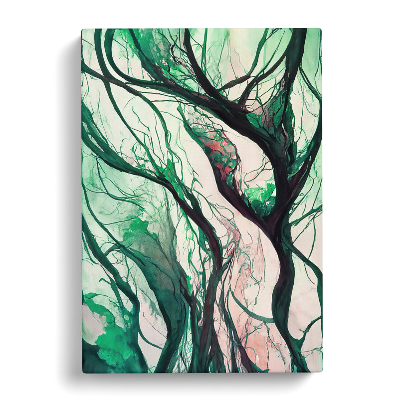 The Abstract Trees No.1 - Print, No Matte, Wrapped Canvas, 50cm H x 35cm W