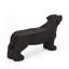 Banc pour chien Mgo, banc d'extérieur, noir mat + noir, aucun assemblage requis