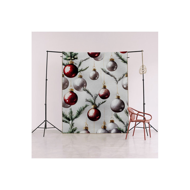 Tapis décoratif lavable à la machine Christmas Tree, Rectangle 3 pi 3 po x 4 pi 11 po