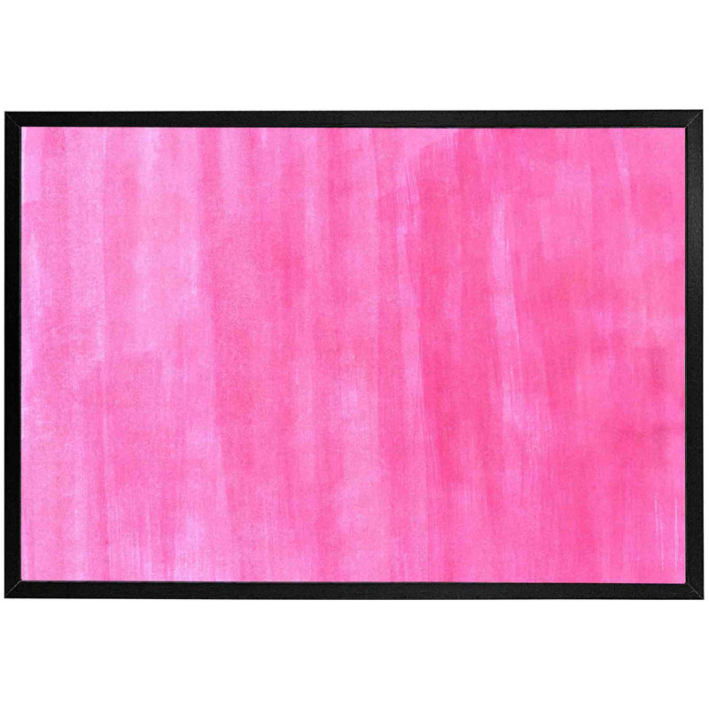 Atasia Pink Watercolour Strokes - Single Picture Frame Print, Black, 61cm H x 91cm W x 4cm D