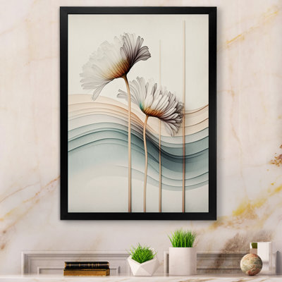 «White Gerber Flowers Hyperrealistic II», reproduction sur toile