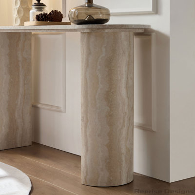 55.12 Inch Faux MARS marble Pattern Console Table for Living Room,Narrow Console Table wit, Modern Design MDF Skinny Sofa Table Entrance Table for Hallway, Entrance