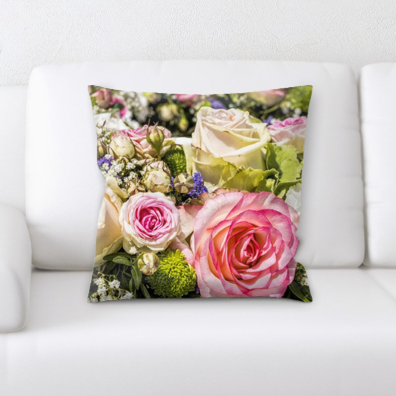 Coussin décoratif fleurs