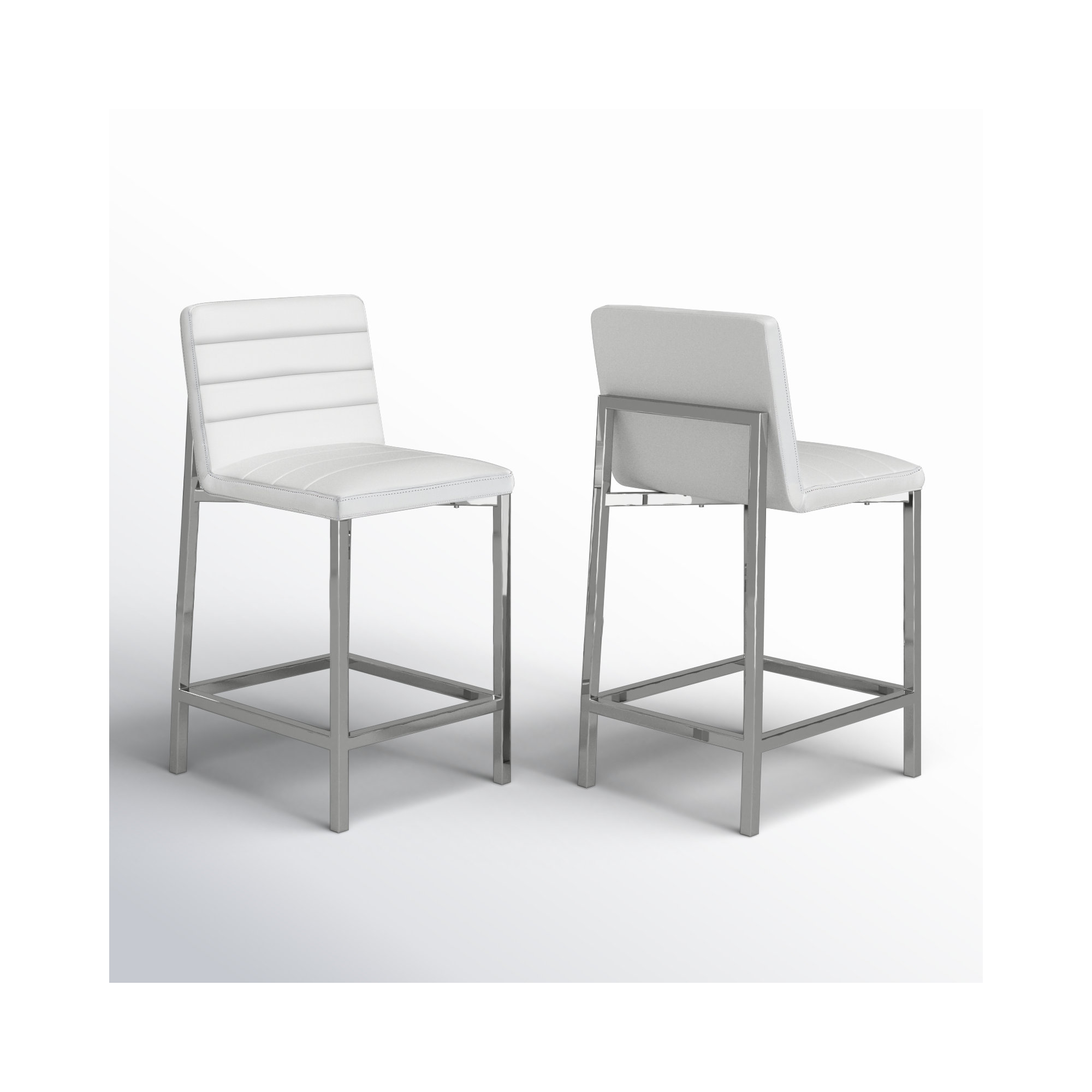 Misa Bar & Counter Stool, Counter Stool (26" Seat Height), White