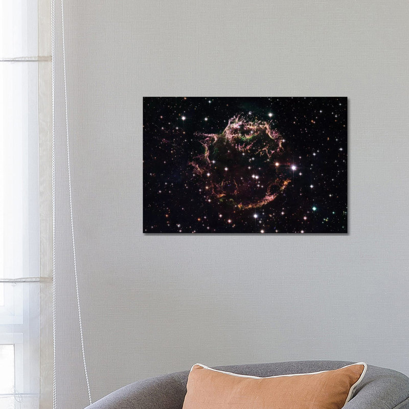 A Detailed View of the Tattered Remains of a Supernova Explosion 1 Piece Wrapped Canvas Wall Art
