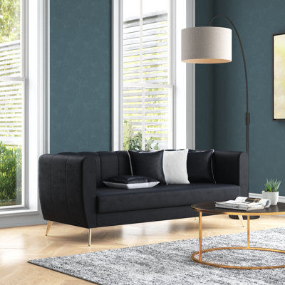 Palmieri 72" Velvet Round Arm Sofa