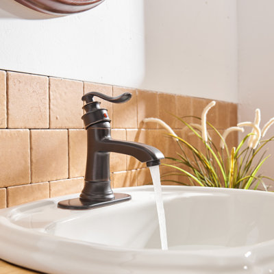 Robinet de salle de bains monotrou avec ensemble de drainage