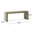 Banc de salle à manger en bois d'acacia, chêne gris clair