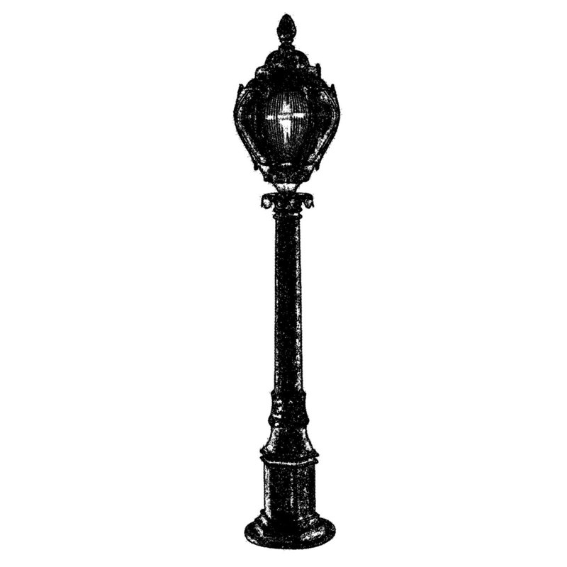 Stylish Outdoor Floor Lamp, 37.4 in Tall, 7.9 in Diameter | Durable ABS Body with Acrylic Cap, E27 Socket (Max 40W) | IP65 Rated for Weather Resistance, Brown Finish | Perfect for Traditional & Industrial Décor