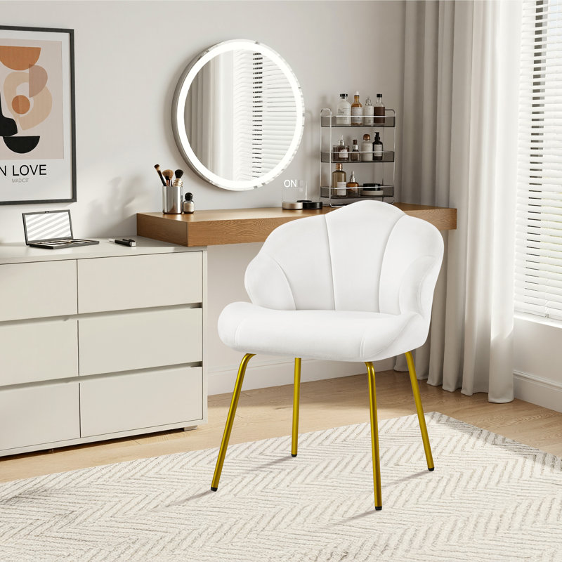 Fauteuil d'appoint en velours, Blanc