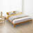Modern style bed frame with charging ends and adjustable LED lights for bedrooms