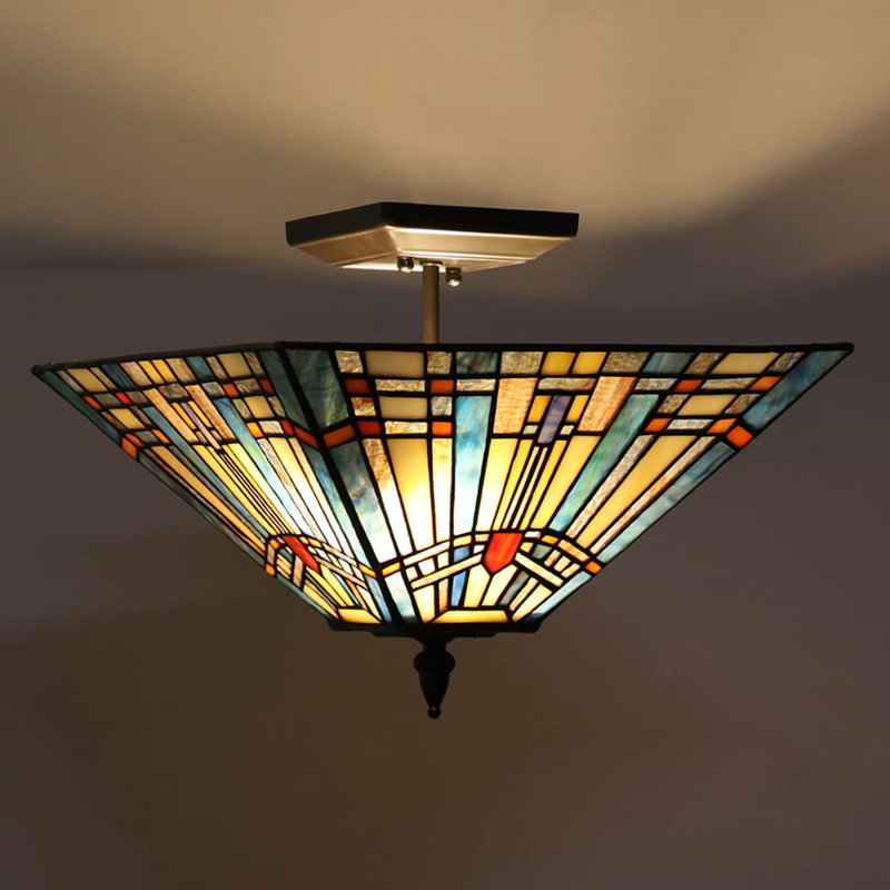 Plafonnier 14 lumières Tiffany