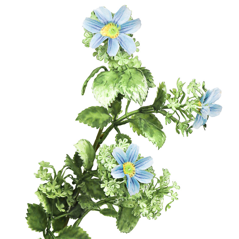 Bouquet de tiges de fleurs artificielles, Bleu