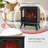 1400W Electric Stove Heater, Black Indoor Fireplace with 3-Level Flame Effect, 3-Sided View and Remote Control