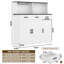 Buffet Farmhouse avec support pour micro-ondes, armoire de rangement avec portes et tiroirs Barn-109539663