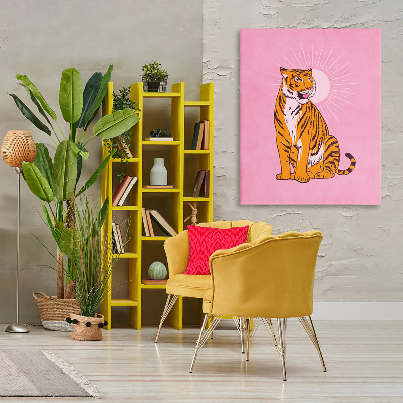 Art mural sur toile rose Preppy, H 48 po x l 36 po