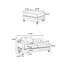Ensemble de canapé modulaire 4 pièces réversible en similicuir respirant gris ardoise et 3 coussins de canapé et 1 repose-pieds capitonnés-191643368