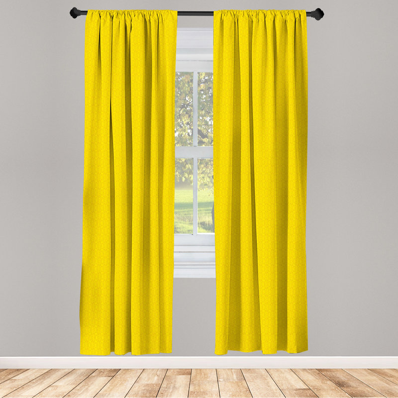 Ivy Vines Abstract Semi-Sheer Rod Pocket Curtain Panels, 28" x 84"