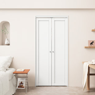 Portes pivotantes françaises pré-finies en bois manufacturé 1-Lite avec trousse de quincaillerie
