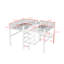 Lit mezzanine avec bureau double, garde-robe, tablettes et prises de courant-87554180