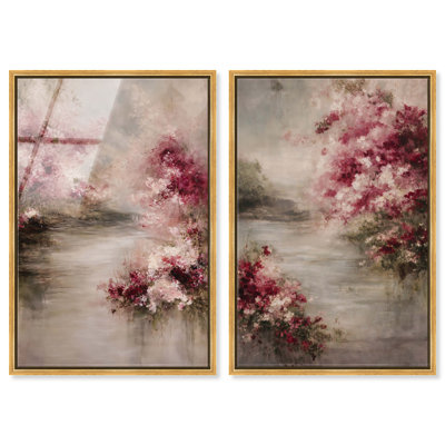 «Rosy Petals Duo», ensemble de 10 reproductions d'art encadrées par Art Remedy