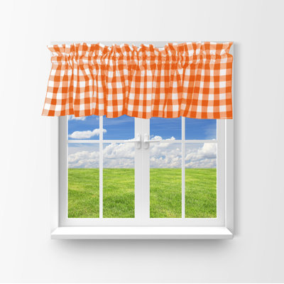 Filey Cotton Blend Gingham Tailored Window Valance