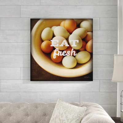 Market Fresh Eggs by Sue Schlabach - No Frame Print on Canvas